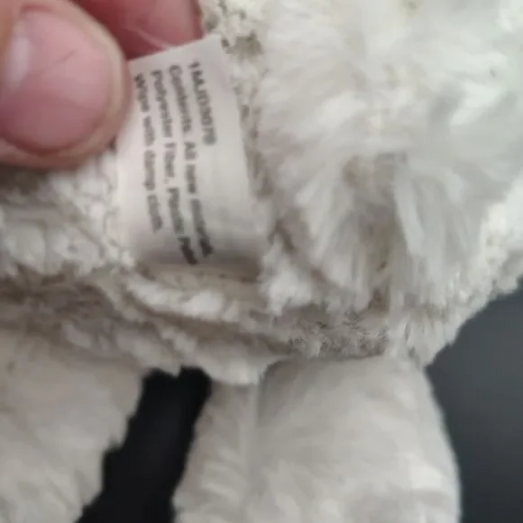 Hallmark Basil the Bear White Tan Teddy Plaid Bow Tie Plush Toy 13" - Picture 11 of 12